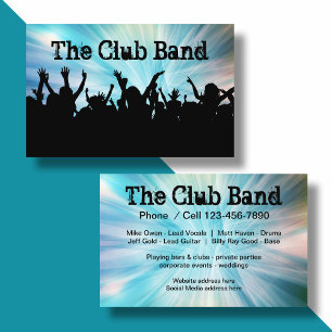 Musikband Coole Menge Design Visitenkarte
