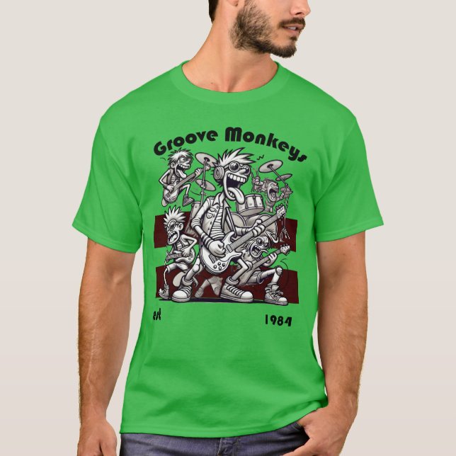 Musikband Groove Monkeys T-Shirt (Vorderseite)