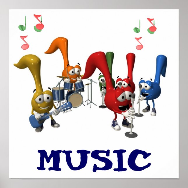 Musikband Poster 15x15 (Vorne)