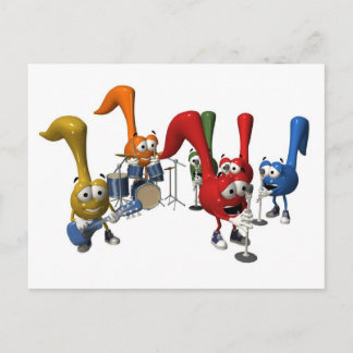 Musikband Postkarte