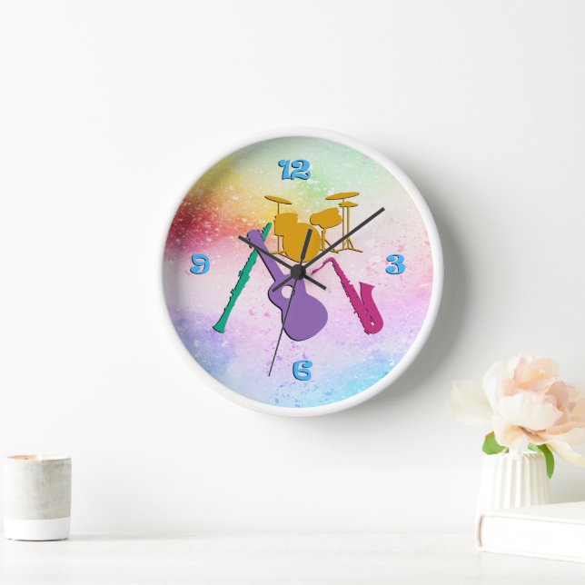 Musikband-Retro-Design Uhr (Zuhause)
