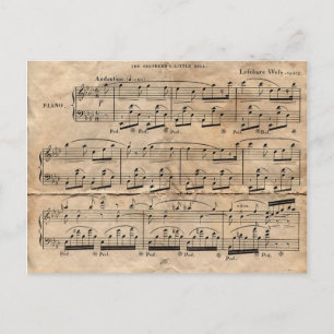 Musikblatt Postkarte