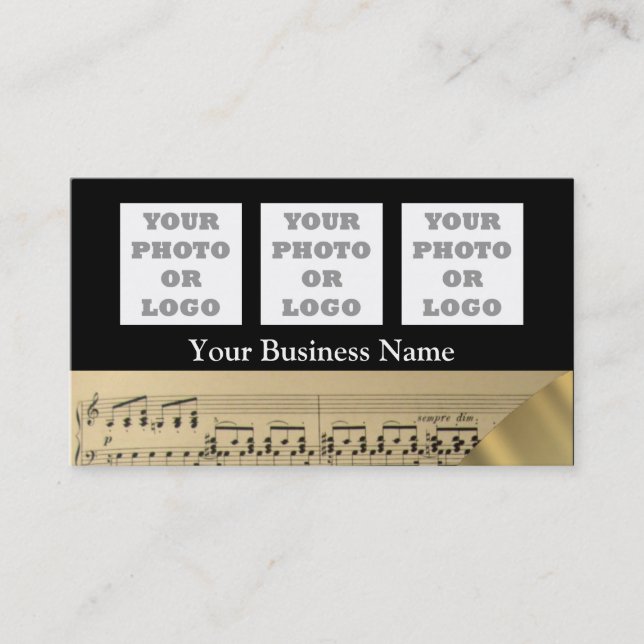 Musikblatt- und -firmenlogo visitenkarte (Vorderseite)