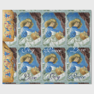 MUSIKCHRISTMAS ANGEL, JOY FRIACE LIEBE PARCHMENT GESCHENKPAPIER