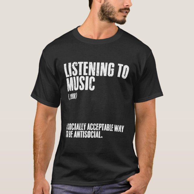 Musikdefinition für Introvertierte T-Shirt (Vorderseite)