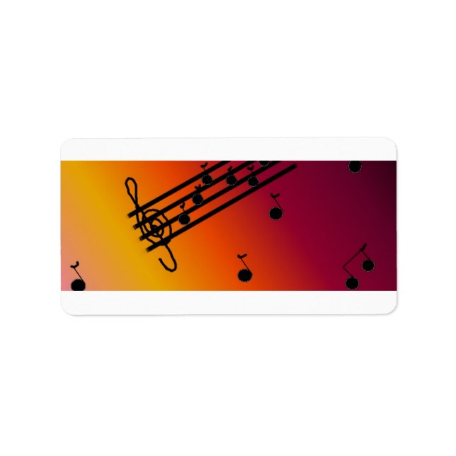 Musikdesign Adressaufkleber (Vorne)