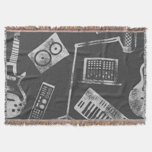 Musikelemente: nahtloser Vintage-Hintergrund. Decke