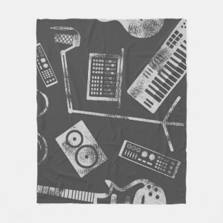 Musikelemente: Vintager nahtloser Hintergrund. Fleecedecke