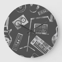 Musikelemente: Vintager nahtloser Hintergrund.