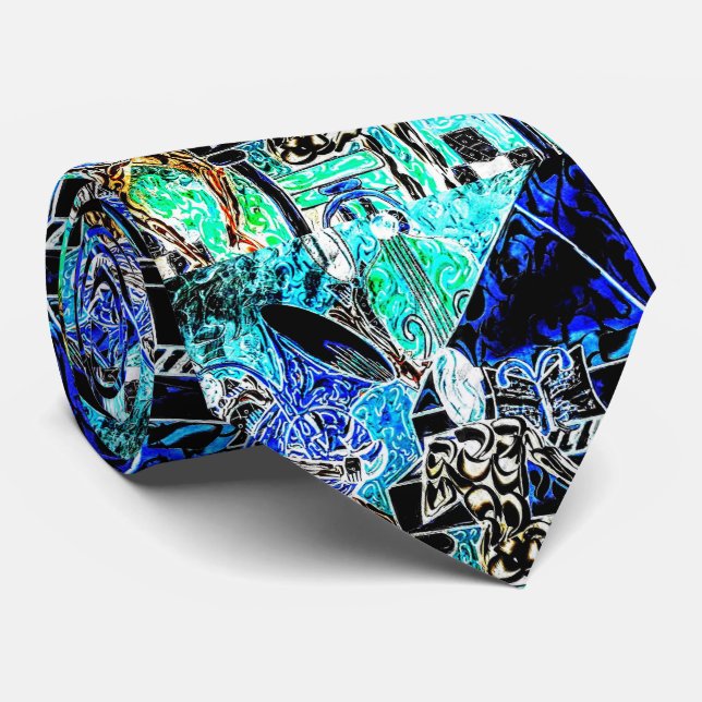 Musiker abstrakt krawatte (Gerollt)