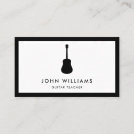 Musiker-Akustikgitarre-Minimalistisches modernes Visitenkarte