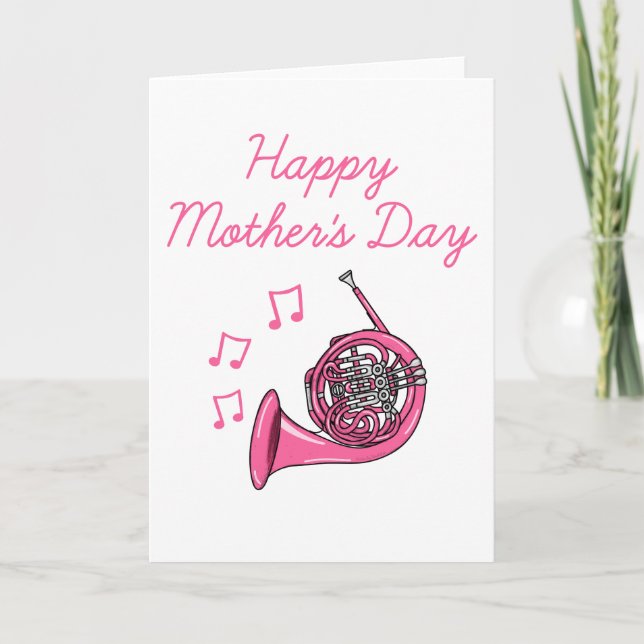 Musiker am Tag der französischen Hornmutter Dankeskarte (Vorderseite)