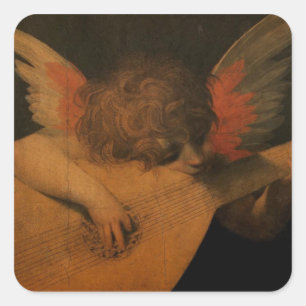 Musiker Angel Quadratischer Aufkleber