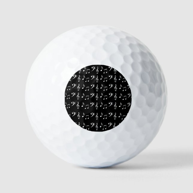 Musiker aus Schwarz und Weiß Golfball (Vorderseite)