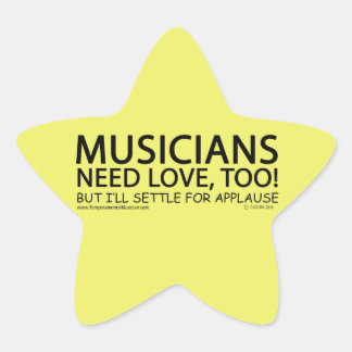Musiker brauchen Liebe Star Sticker