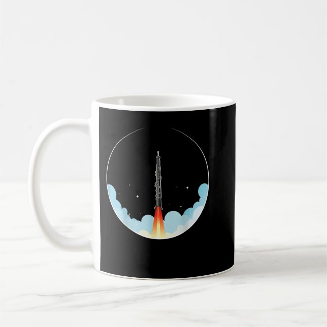 Musiker Clarinet Rocket Concert Marching Band Orc Kaffeetasse (Links)