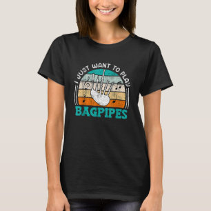 Musiker, den ich gerade gewollt habe, Dudelsack zu T-Shirt