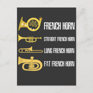 Musiker des französischen Horn Player Postkarte
