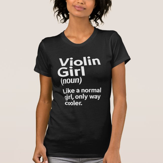  Musiker des Funny Violin Girl Music Instrument Pl T-Shirt (Vorderseite)