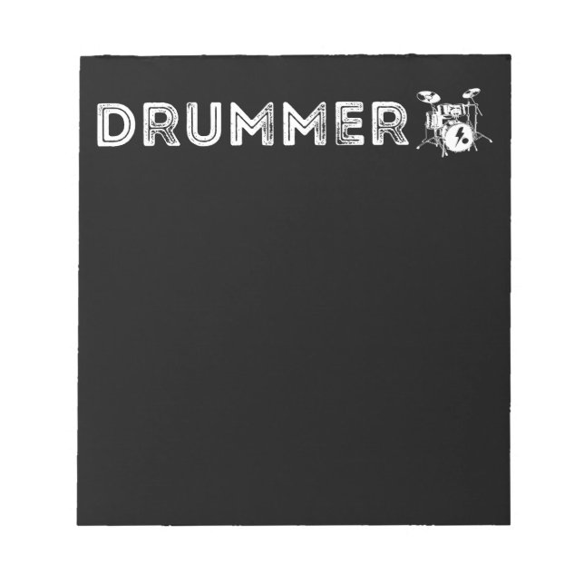 Musiker des Vintagen Drummers Notizblock (Vorderseite)