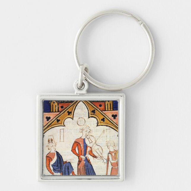 Musiker, die eine Viola und einen Tambourine Schlüsselanhänger (Vorne)