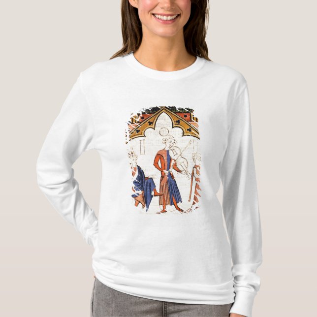 Musiker, die eine Viola und einen Tambourine T-Shirt (Vorderseite)