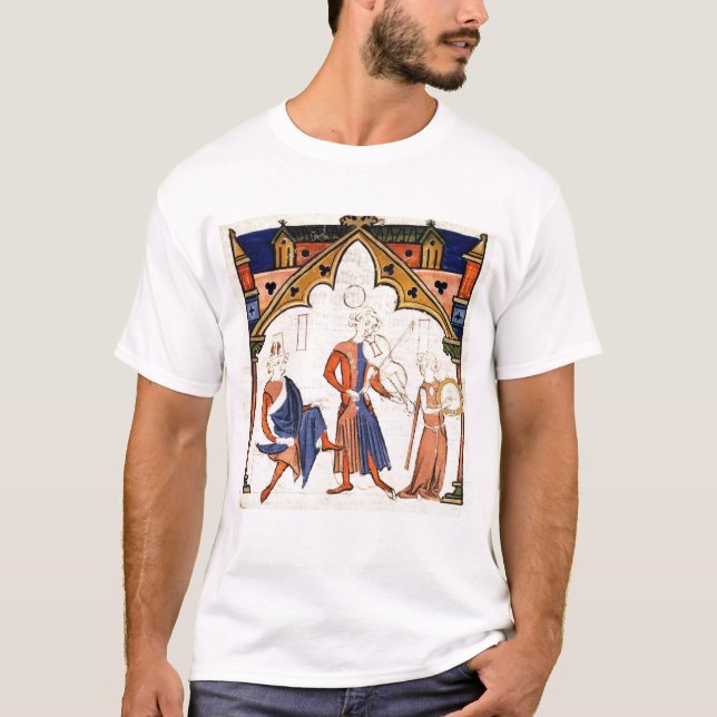 Musiker, die eine Viola und einen Tambourine T-Shirt (Vorderseite)