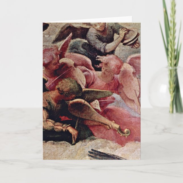 Musiker-Engel (obersteslinks) durch LorenzoLotto Karte (Vorderseite)