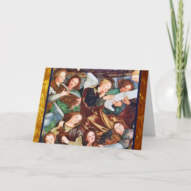 Musiker-Engels-Inspiration Feiertagskarte (Vorderseite)