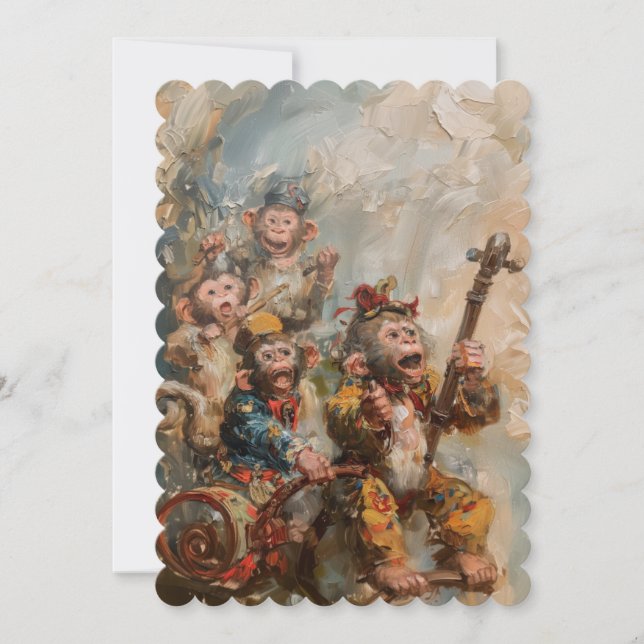 Musiker - flache Einladung 12,7 cm x 17,8 cm (Vorderseite)