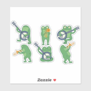 MUSIKER-FROGCHARAKTER-SET AUFKLEBER