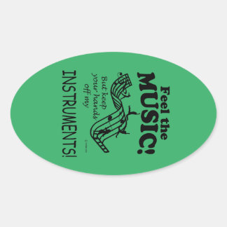 Musiker fühlen sich wie ein Oval-Sticker Ovaler Aufkleber