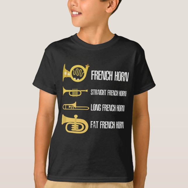 Musiker für den französischen Horn-Player T-Shirt (Vorderseite)