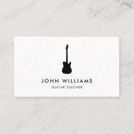 Musiker-Gitarren-Minimalistisches modernes Visitenkarte