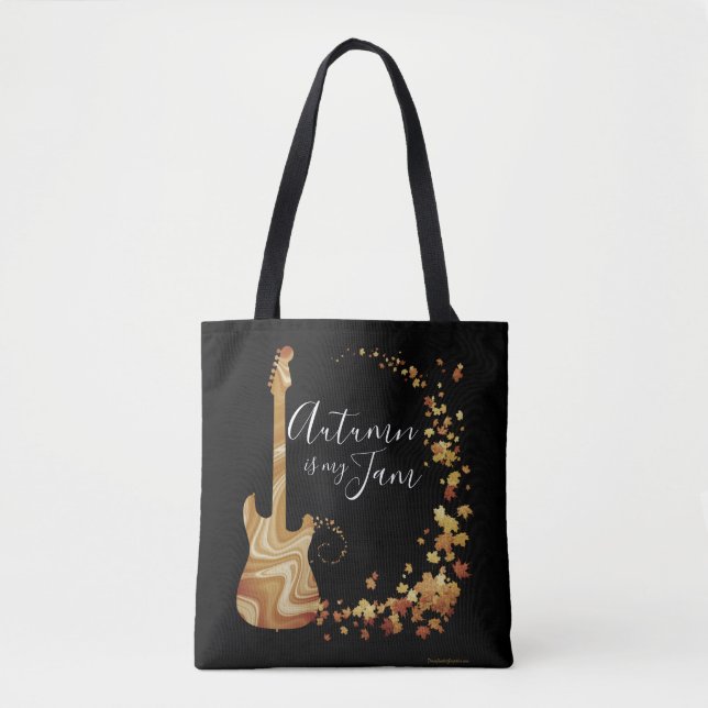 Musiker Gitarrentasche Herbst ist meine Jam Music  (Vorderseite)