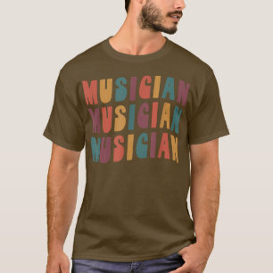Musiker Groovy Retro Farbenfrohe Designmusik Liebh T-Shirt