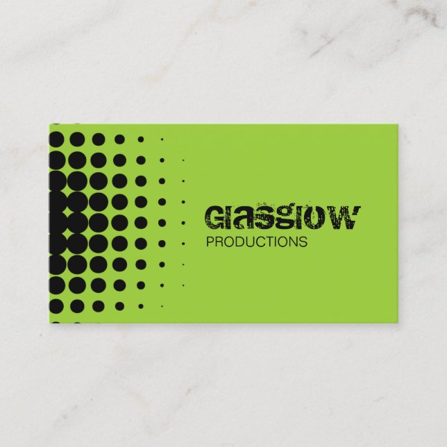 Musiker Grunge Light Green Business Cards Visitenkarte (Vorderseite)