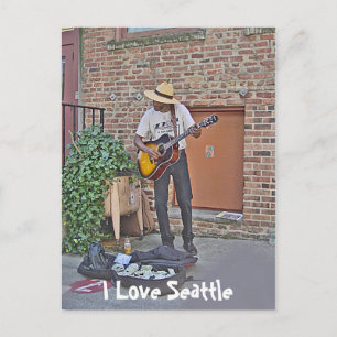 Musiker in Alley Postkarte