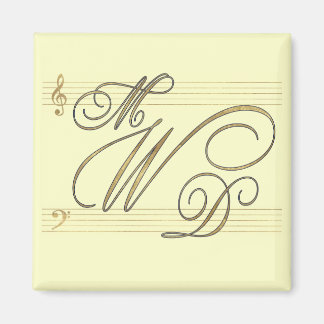 Musiker in der Liebe Hochzeitslogo Magnet