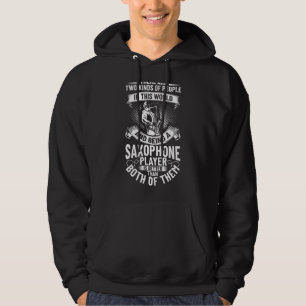 Musiker Instrumentenspieler Saxophone Jazz Musiker Hoodie
