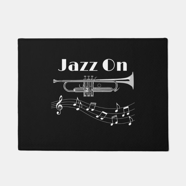 Musiker Jazz über Trumpet-Player Fußmatte (Vorderseite)