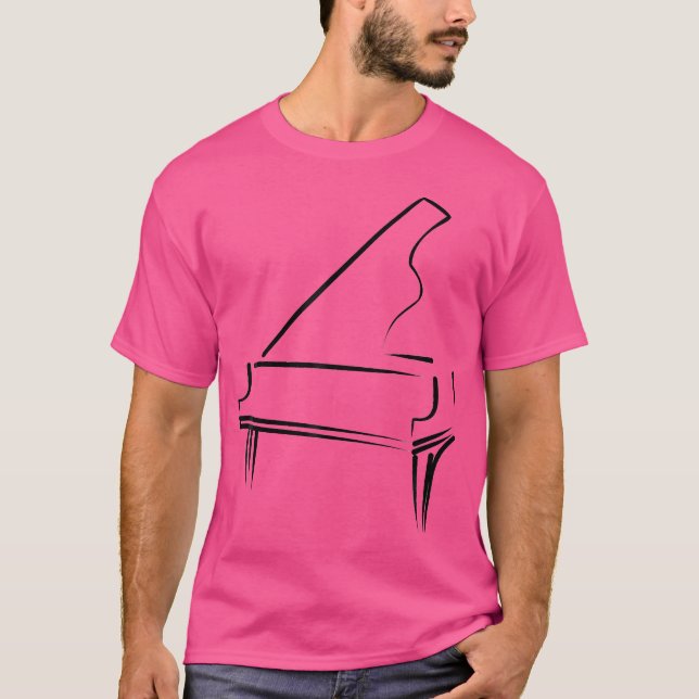 Musiker Keyboard Oder Pianist Klavierlehrer Klavie T-Shirt (Vorderseite)