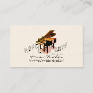 Musiker/Klavierlehrer (Klavier 1) Vintage Visitenkarte