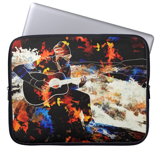 Musiker Laptopschutzhülle (Vorderseite)