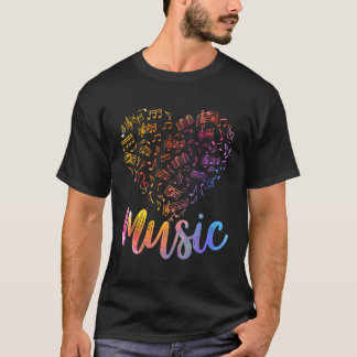 Musiker Musical Instrut Musiknotens Treble Clef T-Shirt