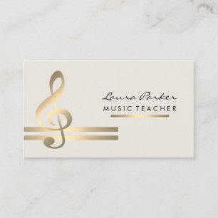 Musiker-Musik-Lehrer mit musikalischen Anmerkungen Visitenkarte