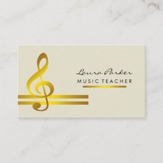 Musiker-Musik-Lehrer mit musikalischen Anmerkungen Visitenkarte