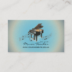 Musiker/Musiklehrer (Piano 1) Blue BG Visitenkarte
