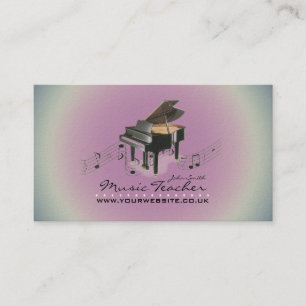 Musiker/Musiklehrer (Piano 1) Lavender BG Visitenkarte