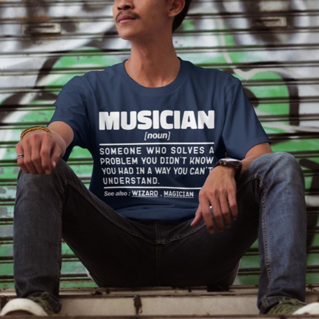 Musiker Noun Musical Instrument Memes Funny T-Shirt (Von Creator hochgeladen)